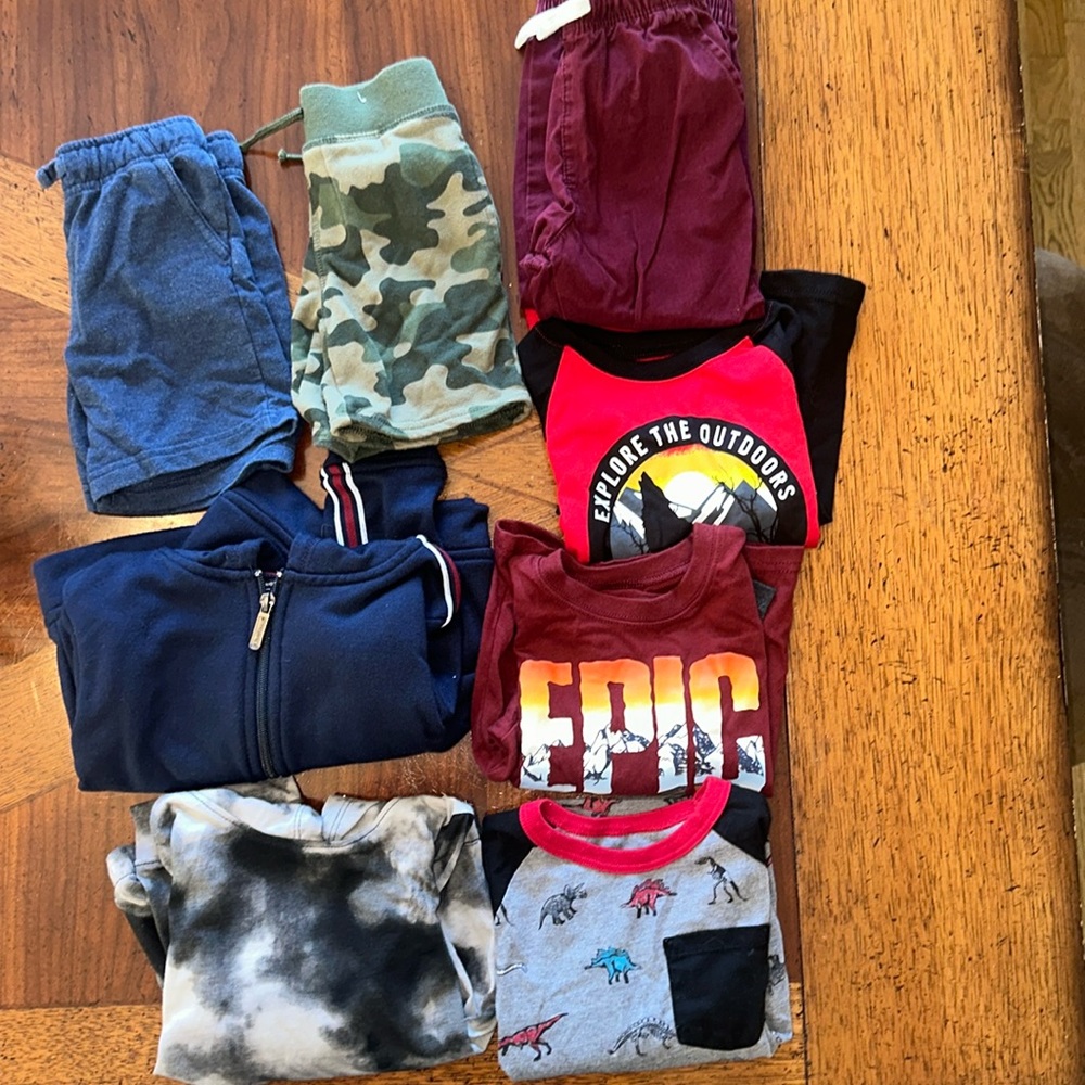 Little boys size 3T clothes- mixture of shorts, cargo pants, sweatshirt, shirts.